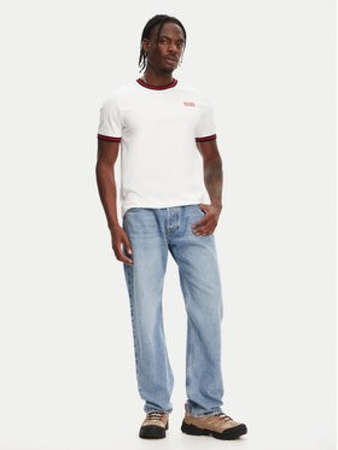 Hunter T-Shirt Eigg Ringer HARM0032251 Biały Regular Fit