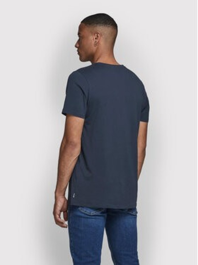 Jack & Jones T-Shirt Orrganic Basic 12156101 Granatowy Slim Fit