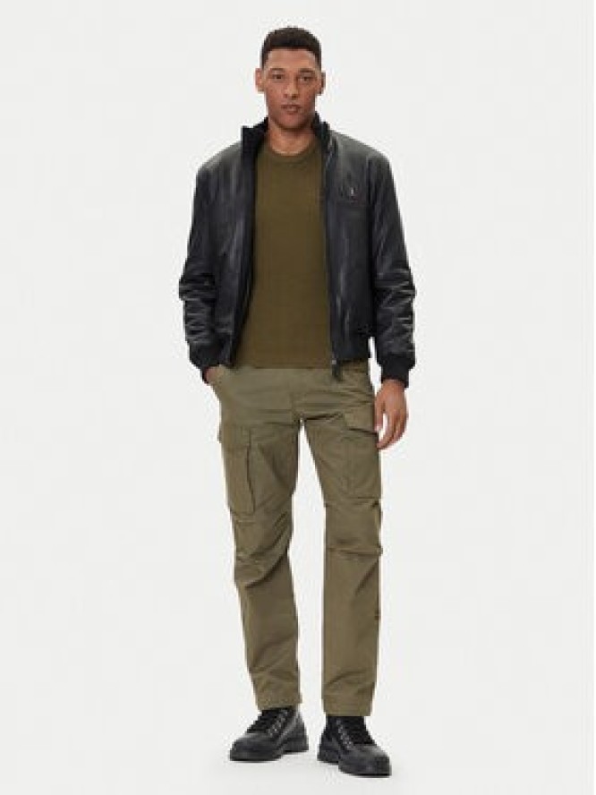 Aeronautica Militare Kurtka skórzana 252PN0959UPL00303 Czarny Regular Fit