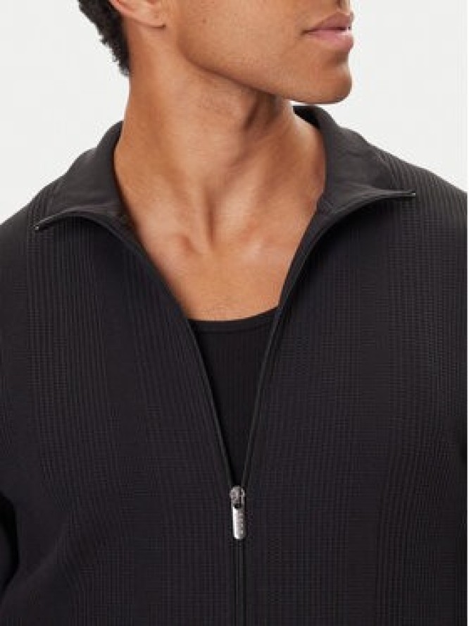 BOSS Bluza Structure 50559332 Czarny Regular Fit