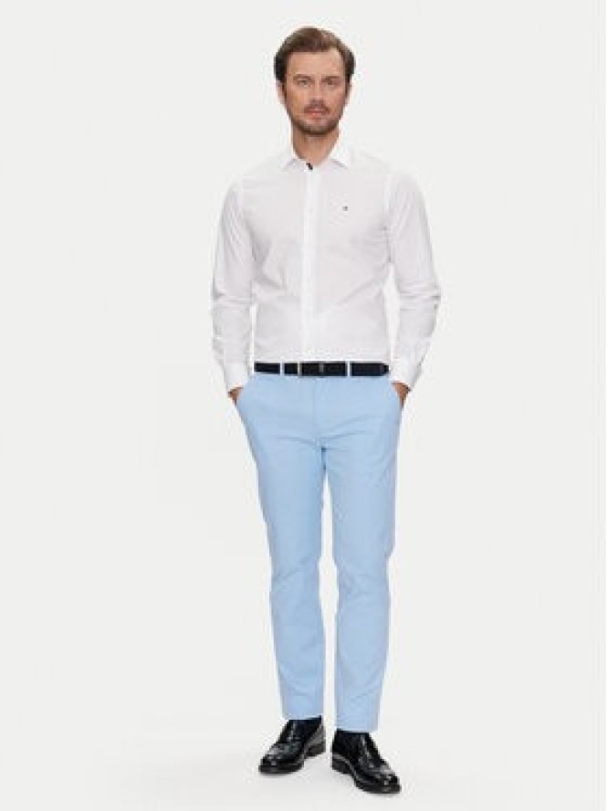 Tommy Hilfiger Chinosy Denton MW0MW25964 Błękitny Straight Fit