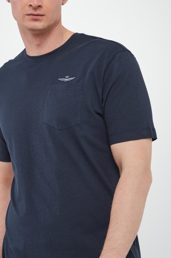 T-shirt męski z logo AERONAUTICA MILITARE