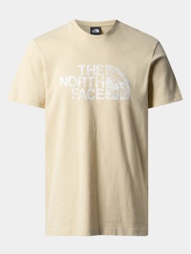 The North Face T-Shirt Woodcut Dome NF0A87NX Beżowy Regular Fit