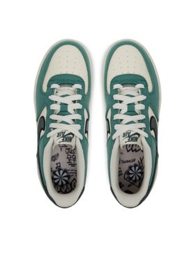 Nike Sneakersy Aire Force 1 LV 8 FN4731 100 GS Zielony