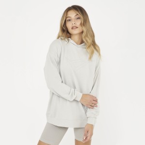 Bluza Unisex F LOOSY Jasnoszara