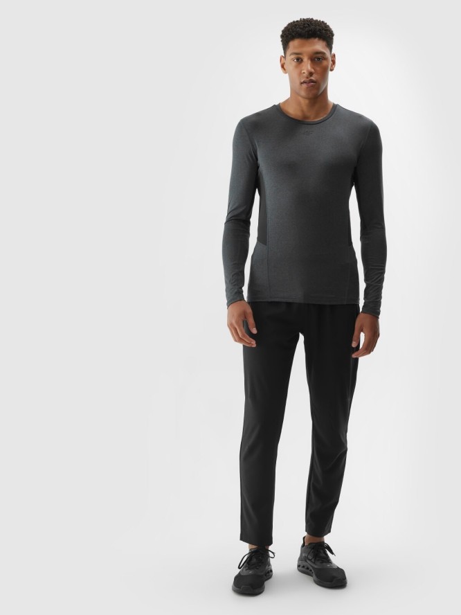 4F Spodnie treningowe szybkoschnące męskie - czarne 3XL