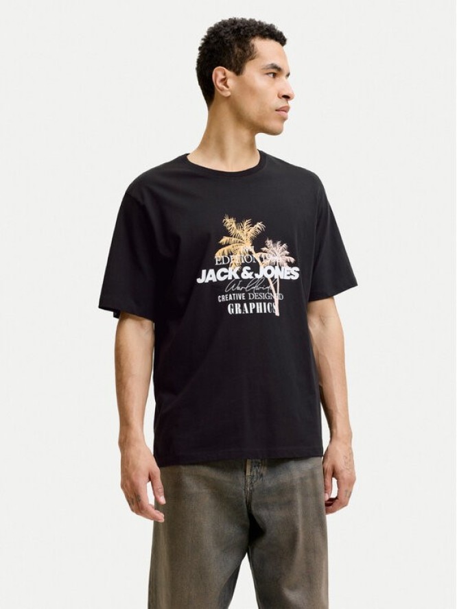 Jack & Jones T-Shirt Gradient Print 12288094 Czarny Regular Fit