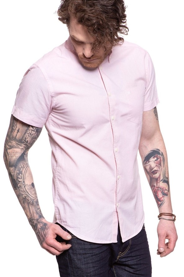 KOSZULA WRANGLER SS 1PKT BUTTON DOWN CAMEO PINK W5944OSY2 112129759