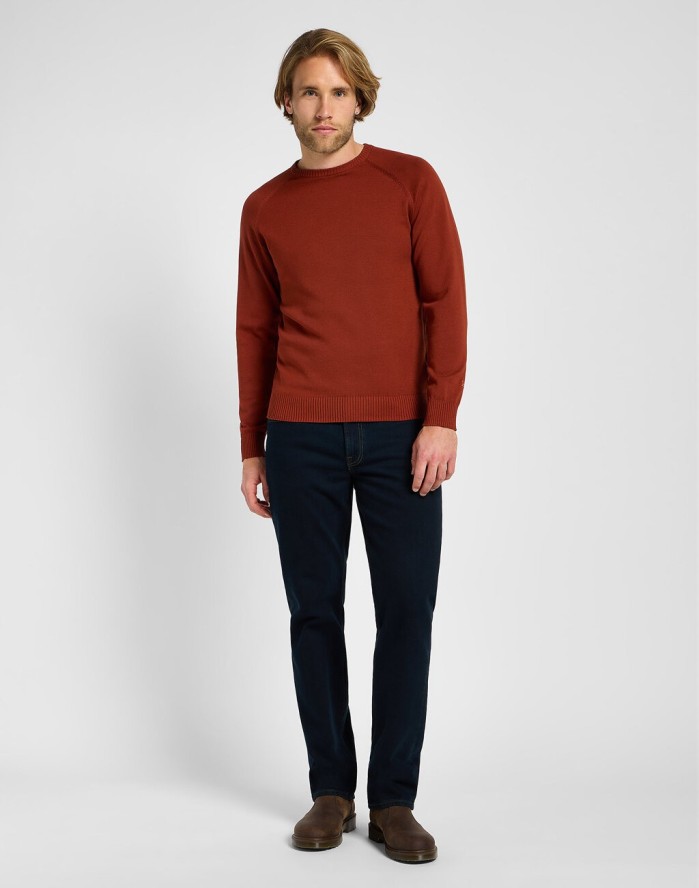 LEE MĘSKI SWETER CLEAN RAGLAN SWEATER SWEET MAPLE 112355672 LD46014970