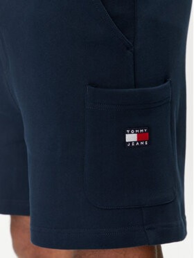 Tommy Jeans Szorty sportowe Badge DM0DM18479 Granatowy Regular Fit