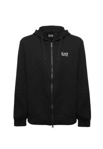 Bluza z kapturem sportowa męska EA7 Emporio Armani dresowa czarna