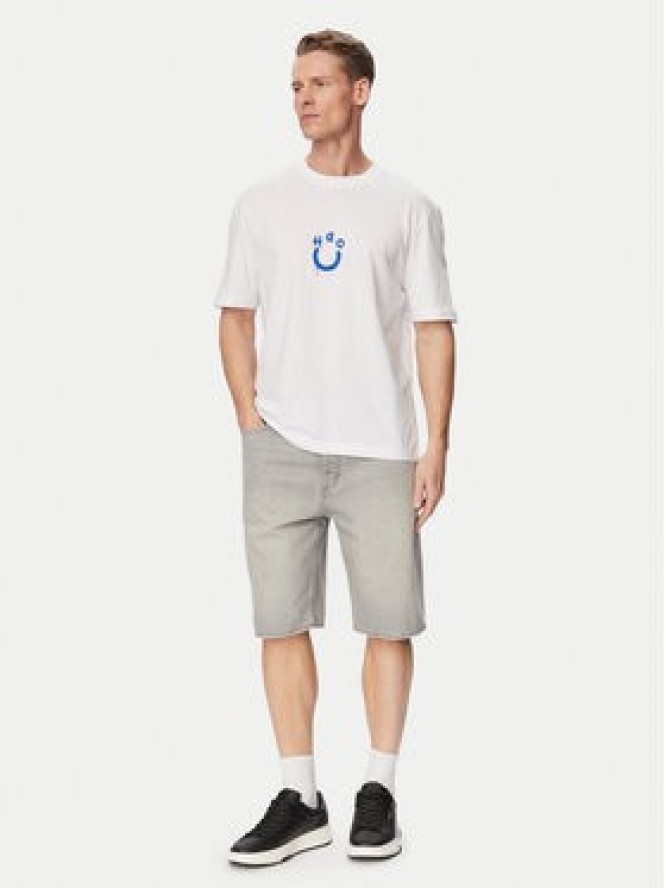 HUGO T-Shirt Norizom 50560112 Biały Regular Fit