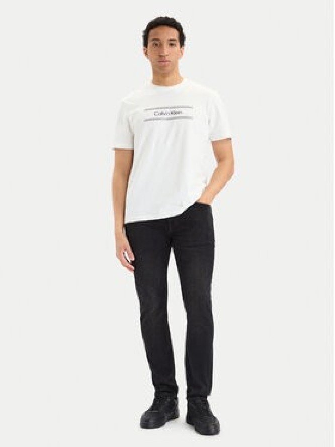 Calvin Klein T-Shirt SS 20s EU LV04LG813G Biały Regular Fit