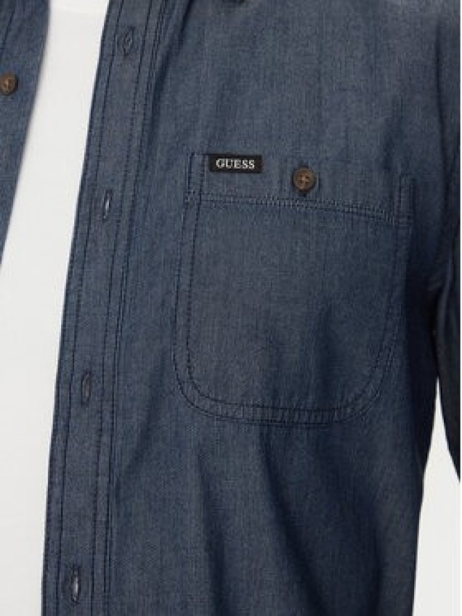 Guess Koszula jeansowa M5GH13 D5NN0 Granatowy Regular Fit