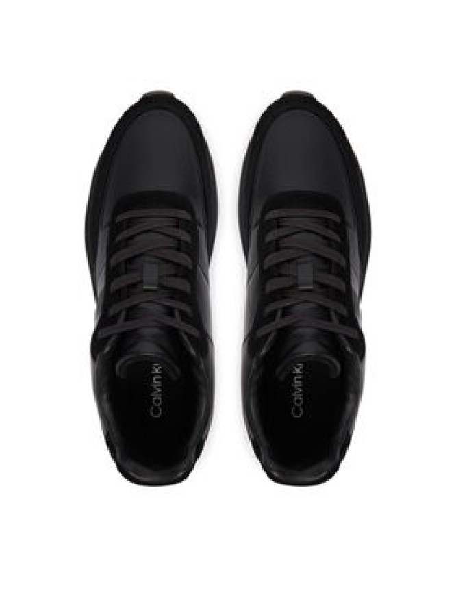 Calvin Klein Sneakersy City Runner Laceup Tape Lth HM0HM02033 Czarny