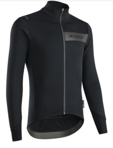 Koszulka rowerowa zimowa SUPREMO +5°, czarna