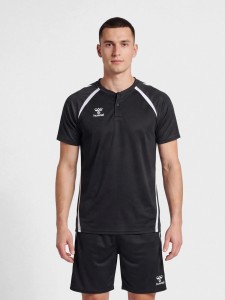 Hummel Koszulka męska polo sportowa trening hml Lead czarna 2.0