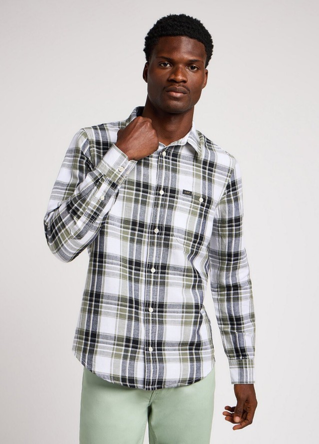 LEE MĘSKA KOSZULA LEESURE SHIRT OLIVE GROVE 112350073 L66N045022