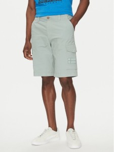 Napapijri Szorty materiałowe N-Horton NP0A4HOS Zielony Regular Fit