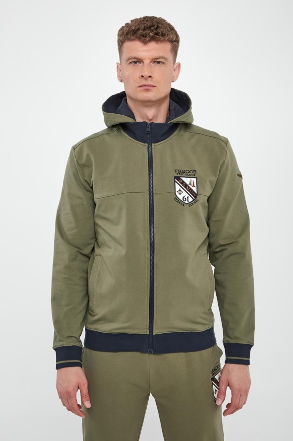 Bluza męska z odpinanym kapturem AERONAUTICA MILITARE