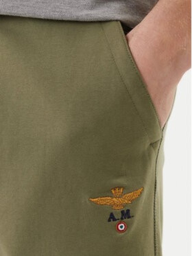 Aeronautica Militare Szorty sportowe 261BF0032UF00674 Zielony Regular Fit