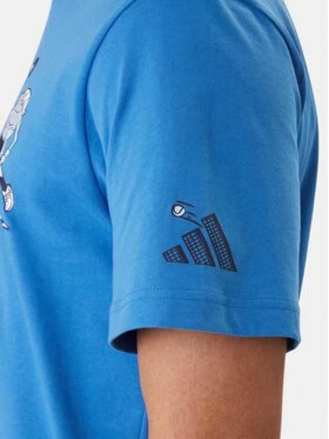 adidas T-Shirt Earth Day Padel Graphic KB4907 Niebieski Regular Fit