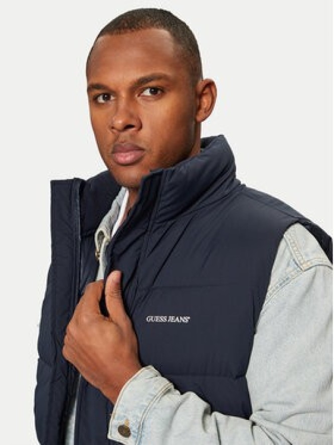 Guess Jeans Kamizelka M4BN47 WGII2 Granatowy Regular Fit