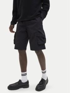 Jack & Jones Szorty materiałowe Cole 12269386 Czarny Cargo Fit