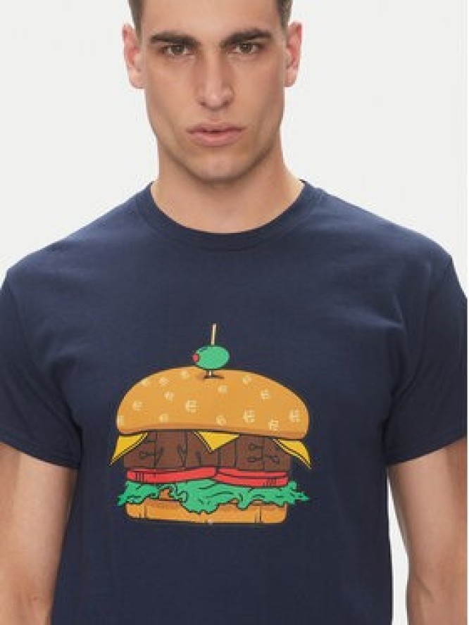 Etnies T-Shirt Burger 4130004128 Granatowy Regular Fit