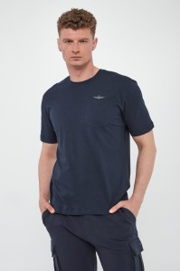 T-shirt męski z logo AERONAUTICA MILITARE