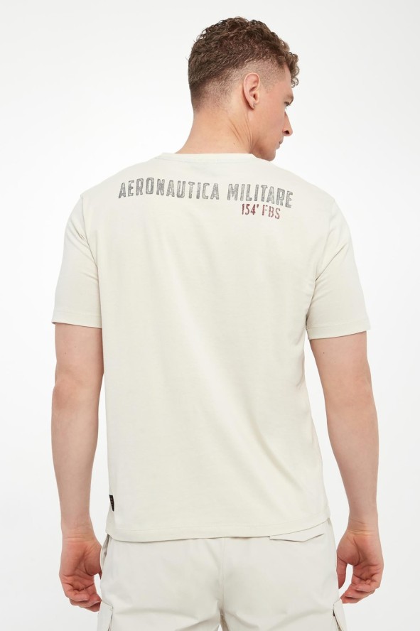 T-shirt męski z nadrukiem AERONAUTICA MILITARE
