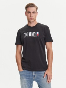 Tommy Jeans T-Shirt Dna Flag DM0DM21941 Czarny Regular Fit