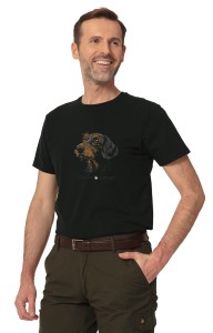 T-shirt myśliwski męski Tagart FNT Jamnik Black z nadrukiem