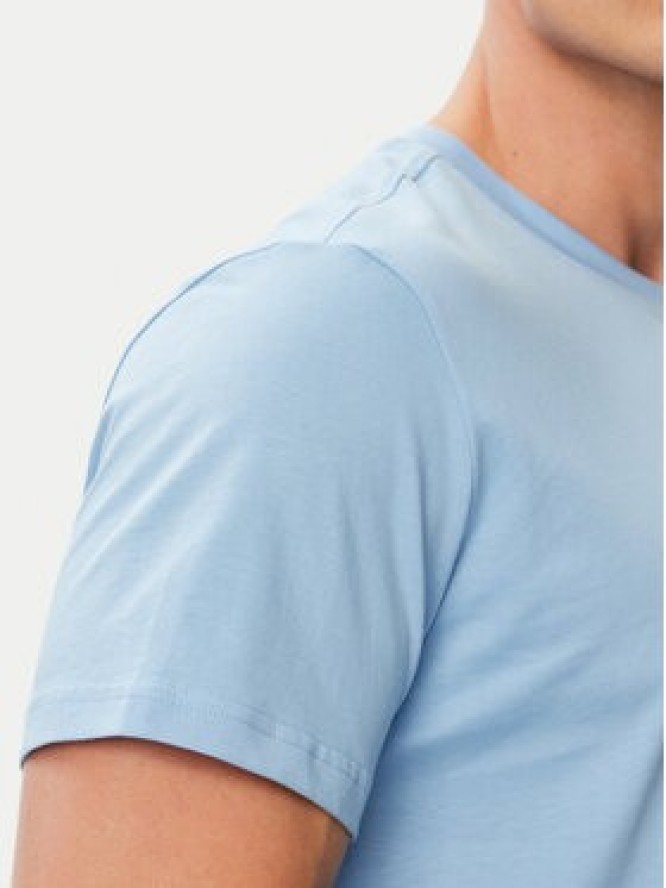 Beverly Hills Polo Club T-Shirt P-SS26M-TS414000 Niebieski jasny Regular Fit