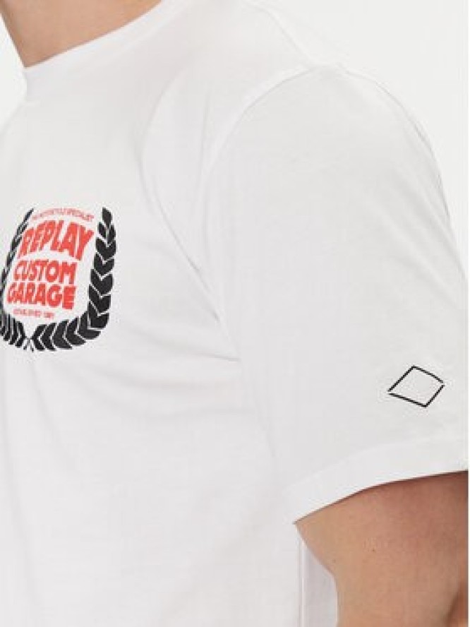 Replay T-Shirt M6765.000.22662 Biały Regular Fit