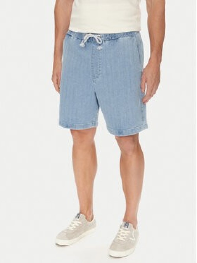 Mustang Szorty jeansowe Prague 1016652 Niebieski Loose Fit