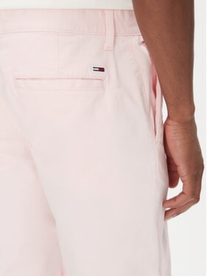 Tommy Jeans Szorty materiałowe Scanton DM0DM21950 Różowy Slim Fit