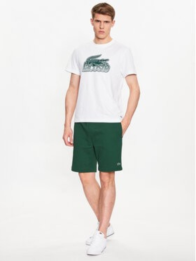 Lacoste Szorty sportowe GH9627 Zielony Regular Fit
