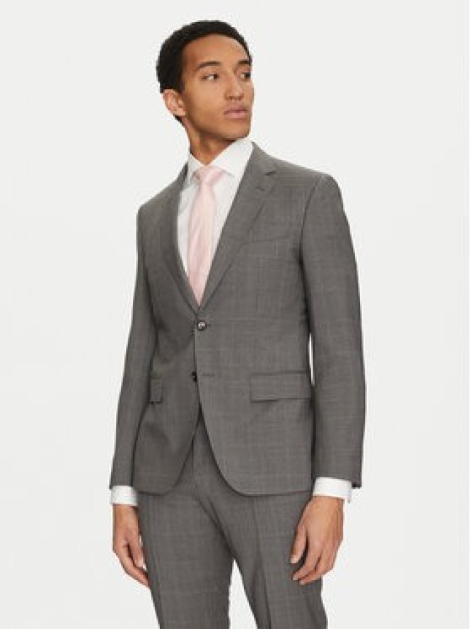 BOSS Garnitur H-Huge 50535023 Szary Slim Fit