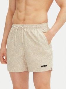 Calvin Klein Swimwear Szorty kąpielowe KM0KM01120 Beżowy Regular Fit