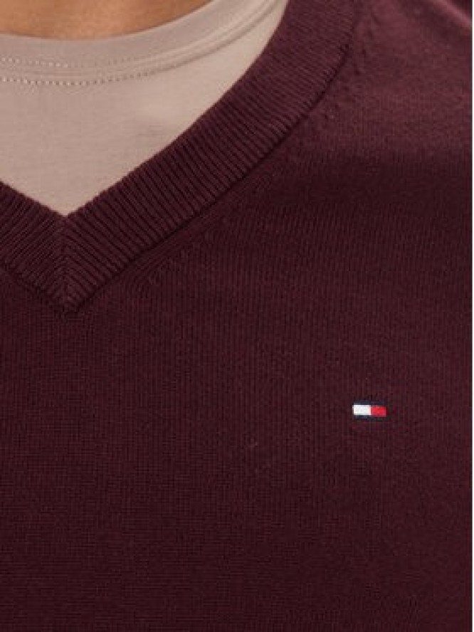 Tommy Hilfiger Sweter MW0MW28047 Bordowy Regular Fit