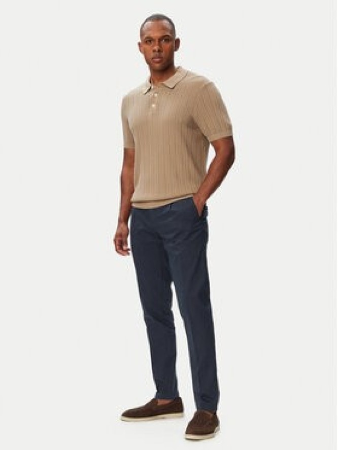 Bugatti Chinosy 1950-16210E Granatowy Slim Fit