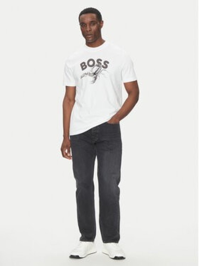 BOSS T-Shirt Te_Bossfish 50539196 Biały Regular Fit