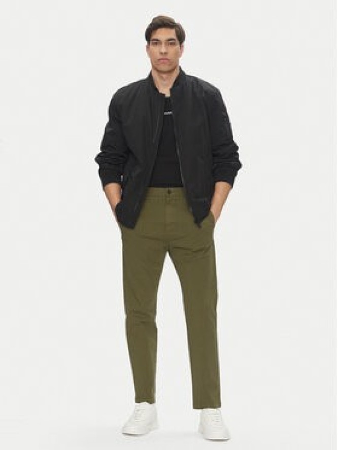 HUGO Chinosy 50530886 Zielony Slim Fit