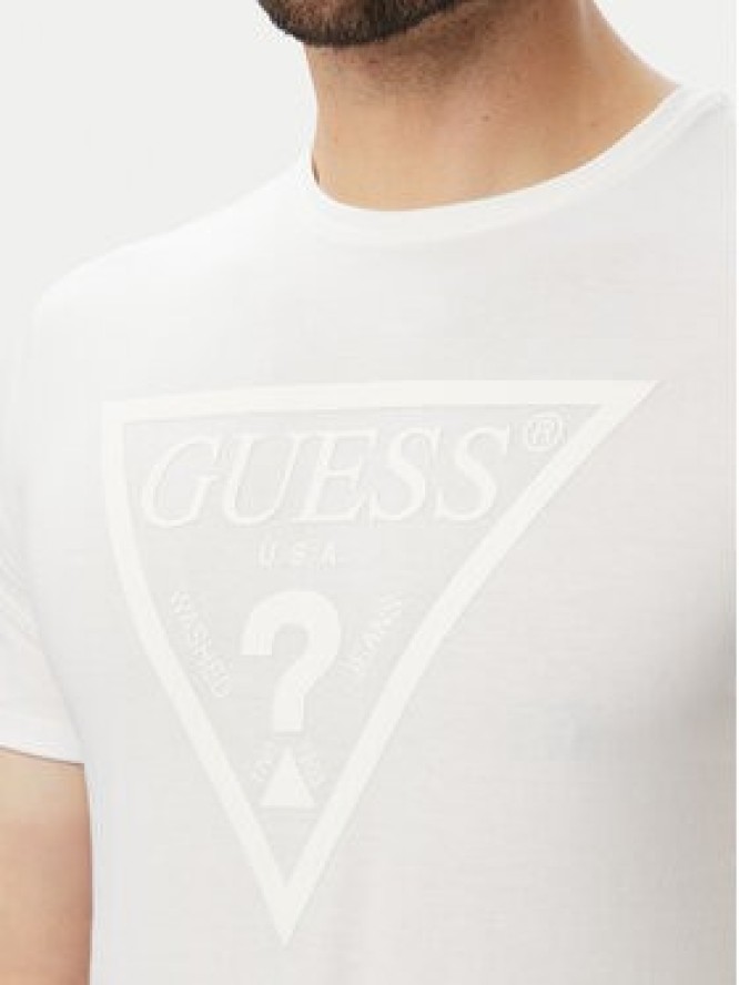Guess T-Shirt M6YI71 K3745 Biały Slim Fit