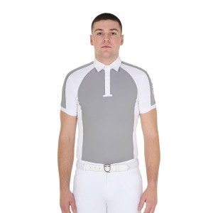 Męska koszulka polo slim fit z czterema guzikami