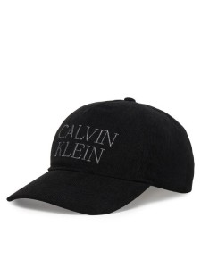 Calvin Klein Czapka z daszkiem Corduroy Graphic 5 Panel Cap LV04D5064G Czarny