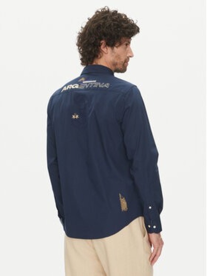 La Martina Koszula Alfred MAC601 PP483 Granatowy Regular Fit