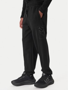 EA7 Emporio Armani Spodnie dresowe 7M001492 AF17787 UC001 Czarny Regular Fit
