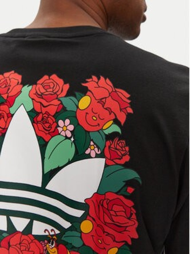 adidas T-Shirt JN7032 Czarny Loose Fit